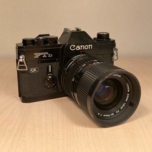 Black Canon FTb QL 35mm Film Camera w/ FD 35-70mm f4 (Tested + New Seals)